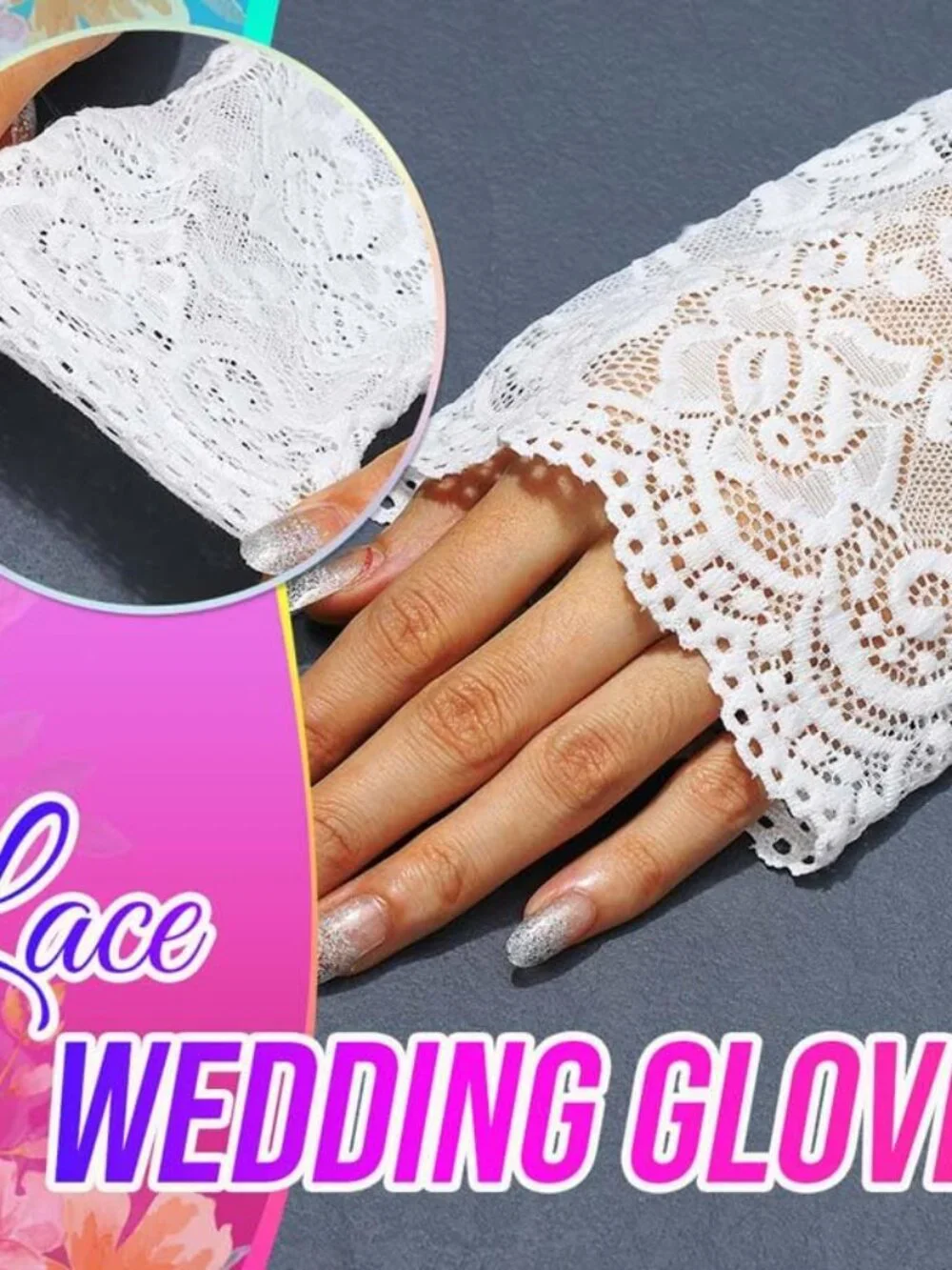 Fingerless Lace Gloves Elbow Length Halloween Costume Arm Sleeves for Women